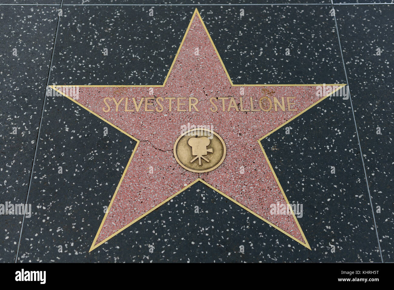 HOLLYWOOD, CA - DÉCEMBRE 06 : Silvester Stallone star sur le Hollywood Walk of Fame à Hollywood, Californie, le 6 décembre 2016. Banque D'Images