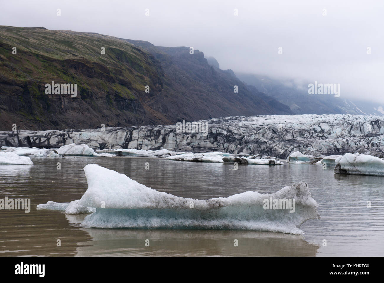 Icebergs dans la lagune glaciaire fjallsarlon Banque D'Images