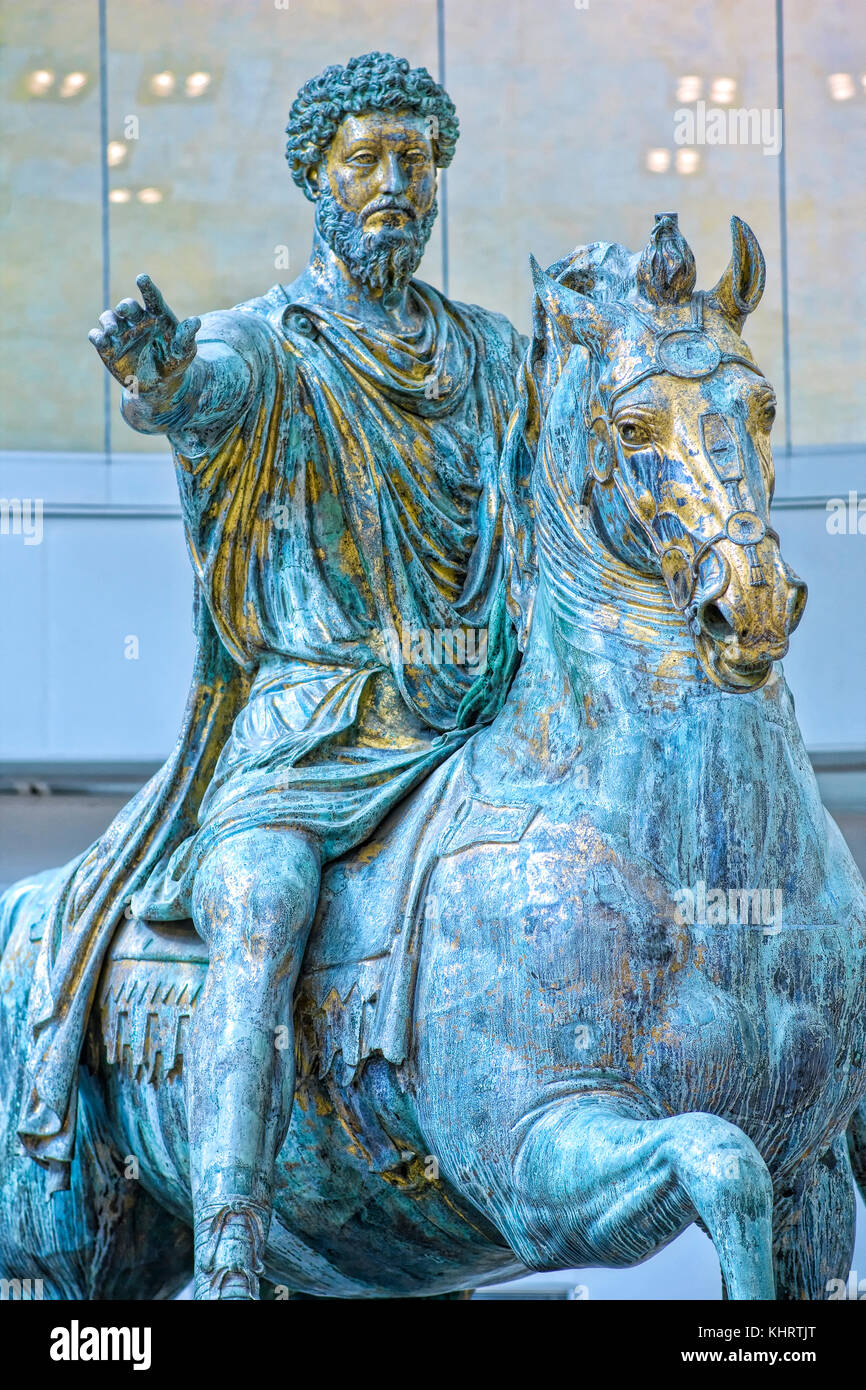 Statue de Marc Aurèle au musées du Capitole Banque D'Images