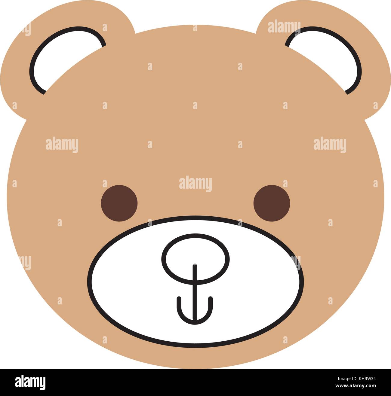 Mignon ours en peluche jouet enfance tête vector illustration Illustration de Vecteur