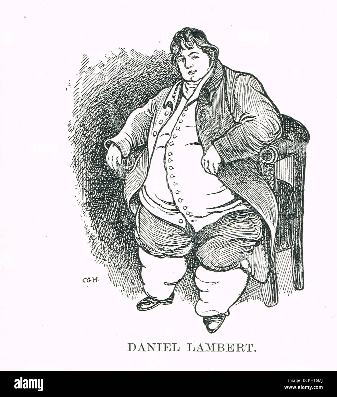 Daniel Lambert, le gros homme de Leicester Banque D'Images