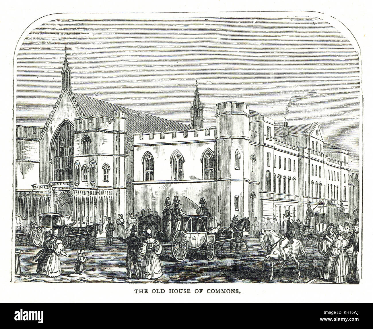 L'ancienne Chambre des communes de 1834, feu avant Banque D'Images