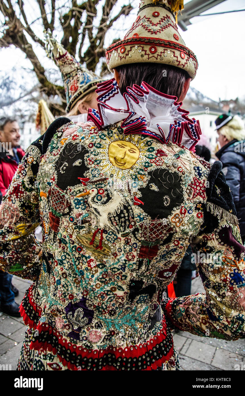 L'expérience de la légendaire Aussee en Autriche : Carnaval carnaval costumes et coutumes traditionnelles sont les maîtres mots de cet événement fantastique en février. Banque D'Images