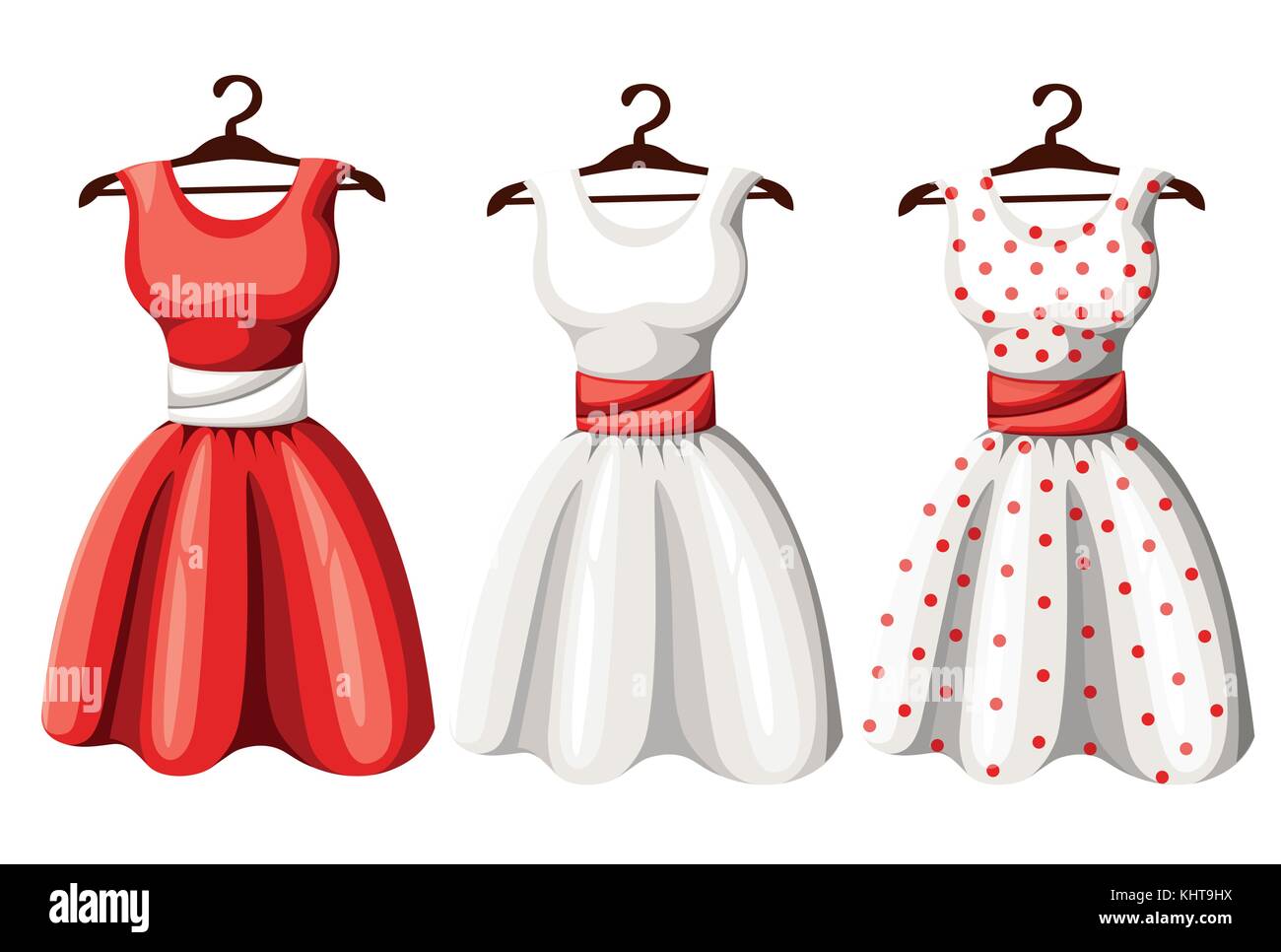 Robes longues Banque d'images vectorielles - Alamy