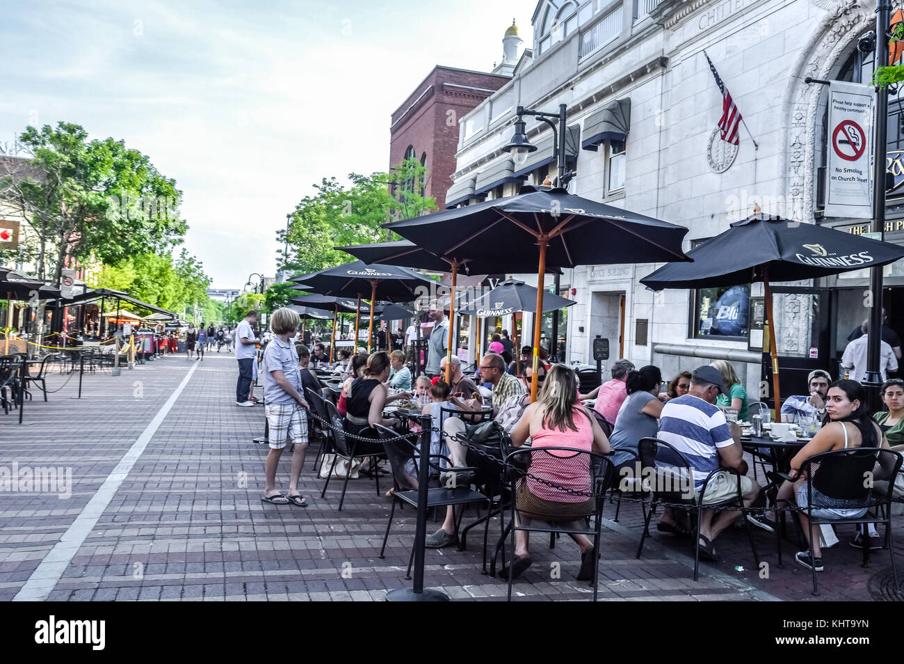 Burlington. usa - 1 septembre, 2017 : Church street marketplace dans le quartier historique de Burlington, Vermont, USA. Banque D'Images