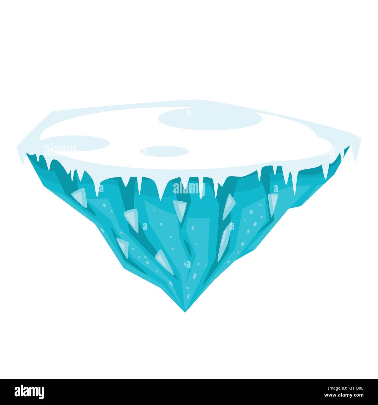 Vector cartoon illustration de jeu île de glace, isolé sur fond blanc. jeu utilisateur (GUI) pour les jeux vidéos, l'informatique ou web desig Illustration de Vecteur