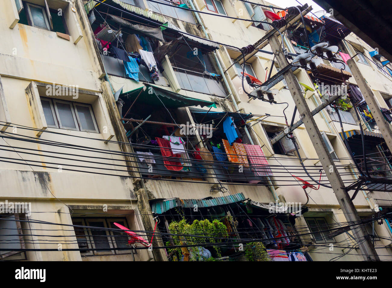 Façade accueil pauvres à bangkok Banque D'Images