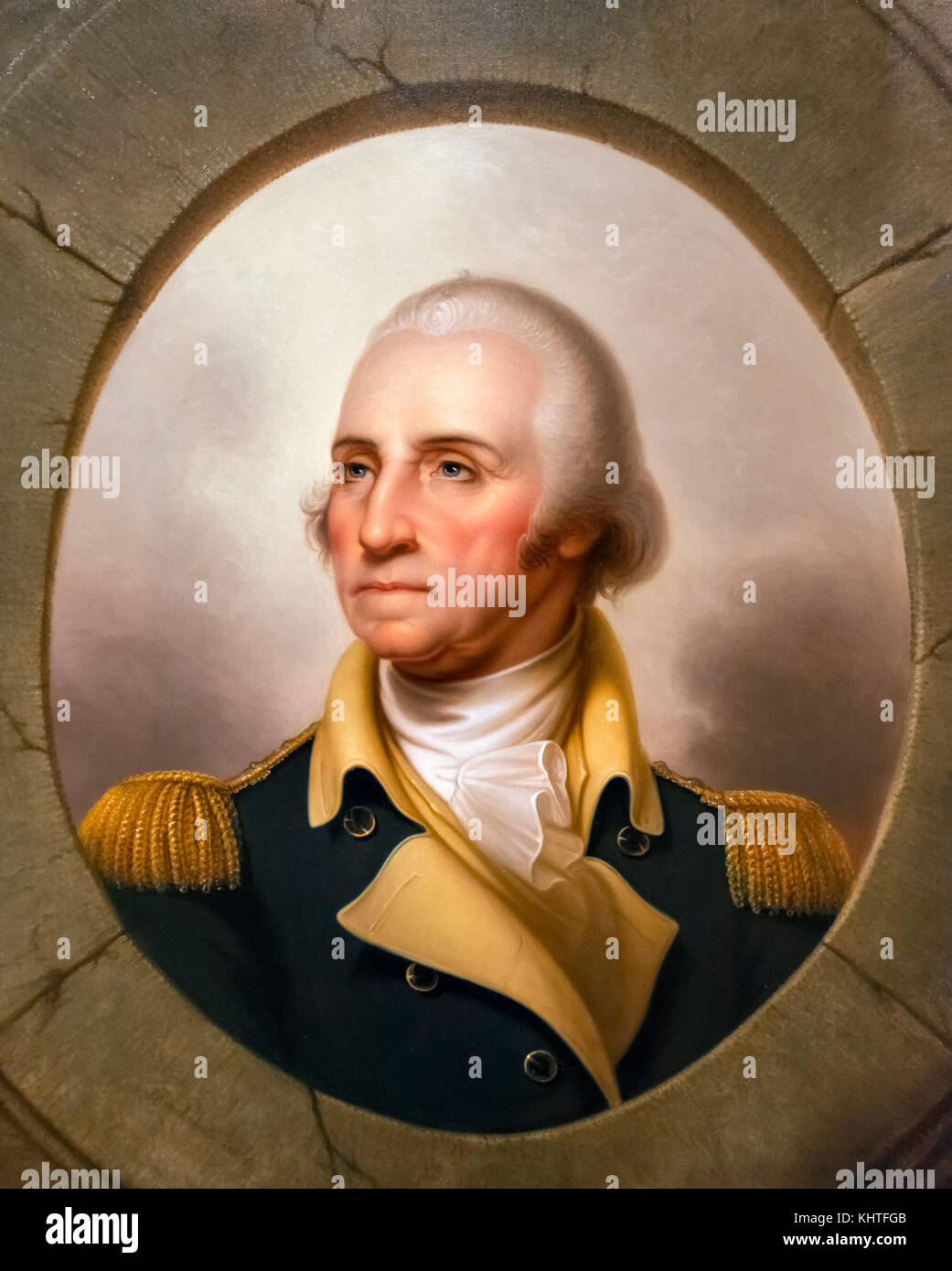 Le général George Washington, portrait de Rembrandt Peale, huile sur toile, c.1845 Banque D'Images