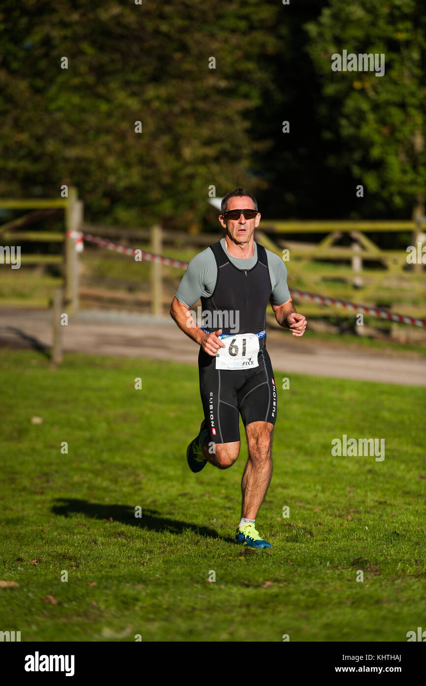 Cycles de Wellingborough course duathlon organisé dans le parc du Château Ashby, Northamptonshire. Banque D'Images