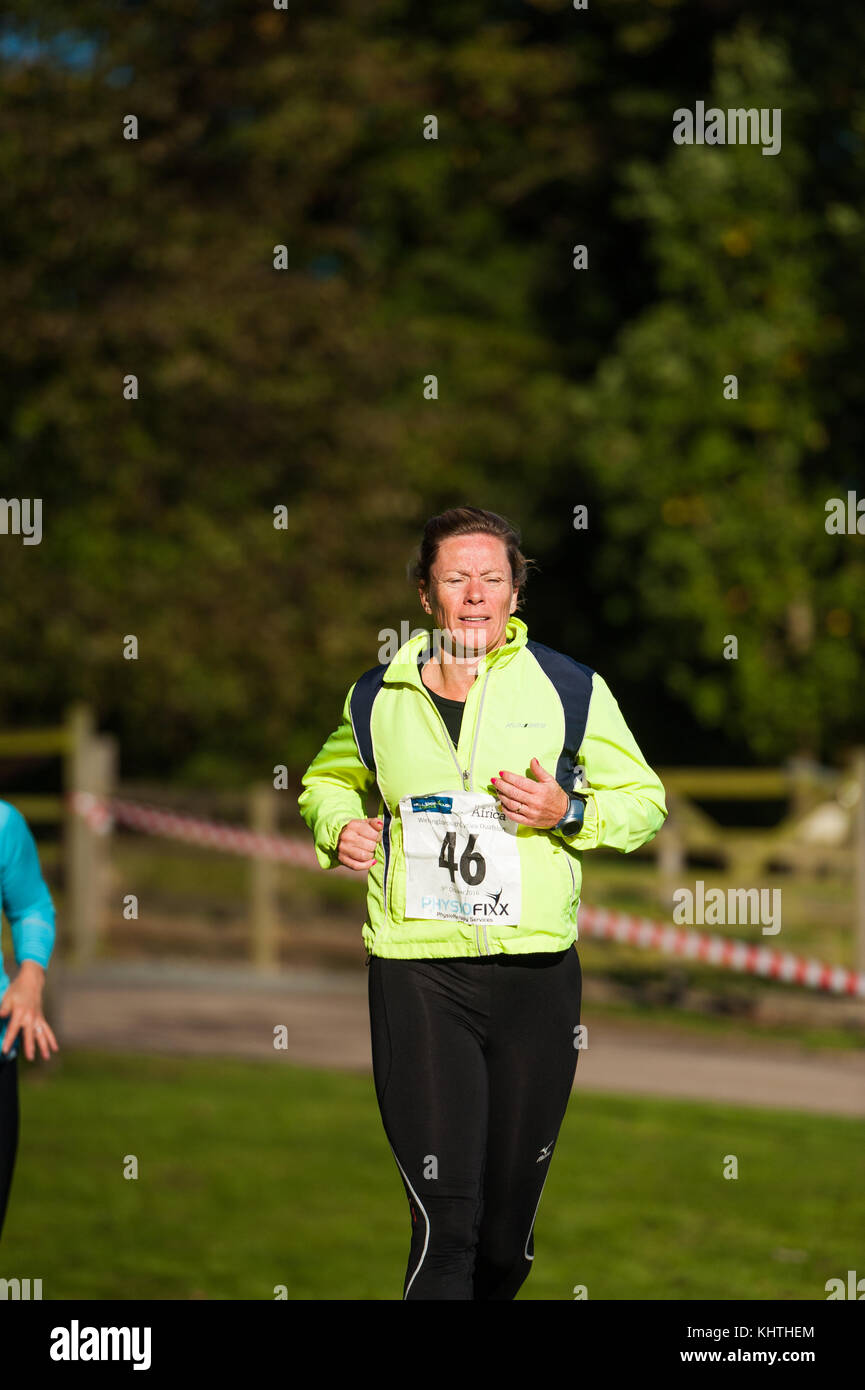 Cycles de Wellingborough course duathlon organisé dans le parc du Château Ashby, Northamptonshire. Banque D'Images