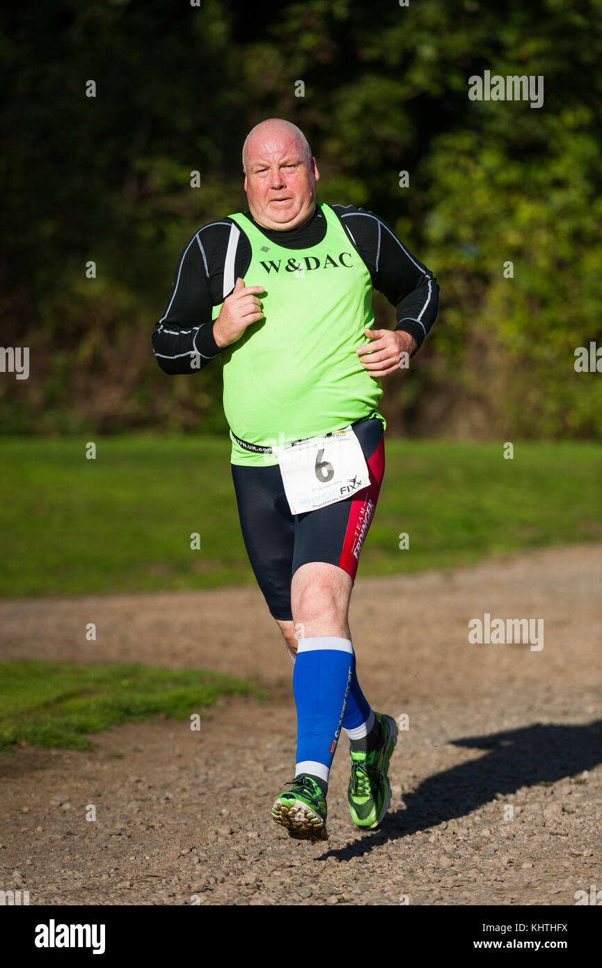 Cycles de Wellingborough course duathlon organisé dans le parc du Château Ashby, Northamptonshire. Banque D'Images