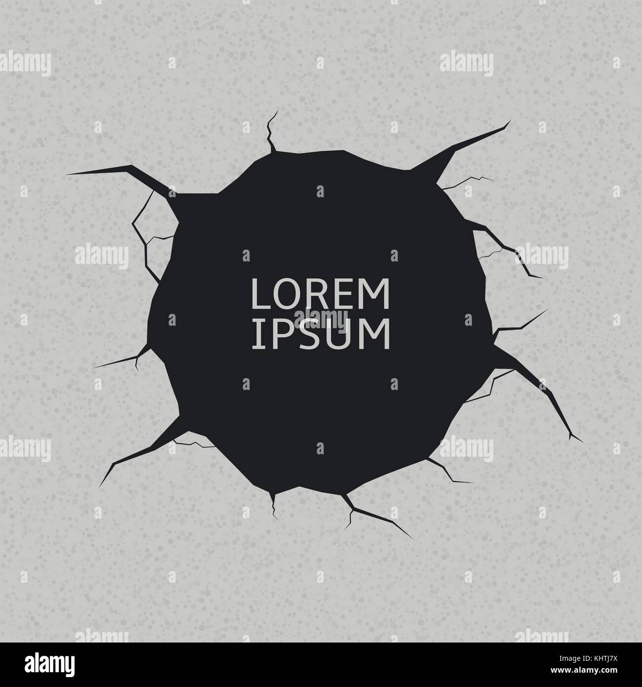 Trou avec fissures Illustration de Vecteur