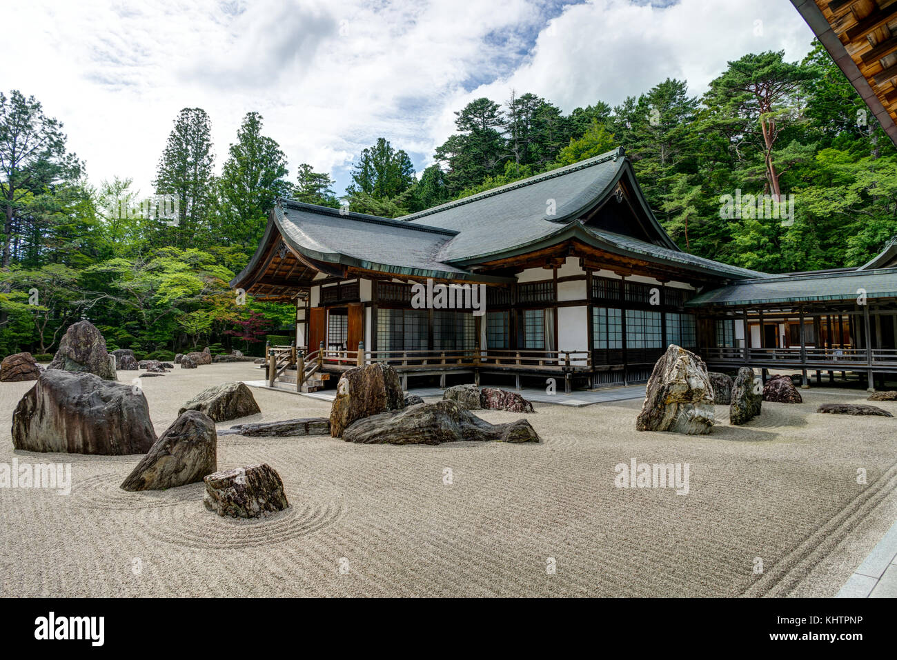 Temple Kongobuji Bâtiment Maison traditionnelle japonaise avec Temple Banque D'Images