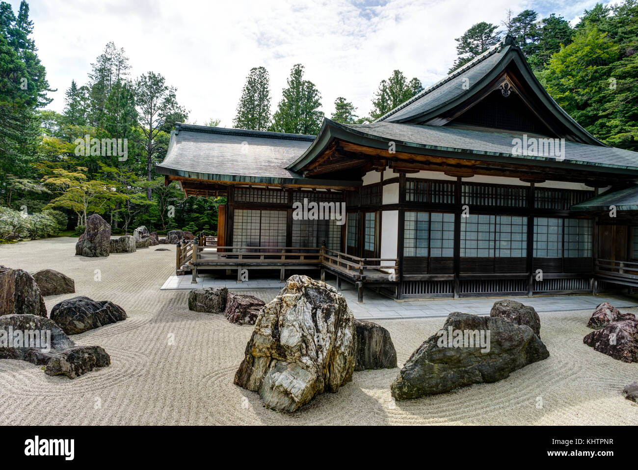 Temple Kongobuji Bâtiment Maison traditionnelle japonaise avec Temple Banque D'Images