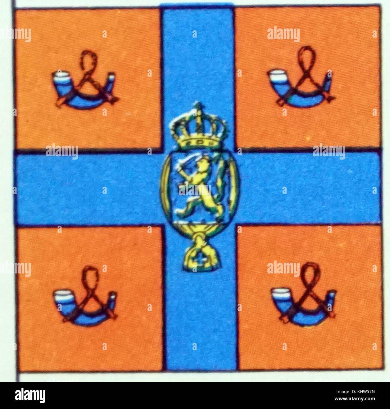 Illustration représentant le Royal Standard des Pays-Bas. En date du 20e siècle Banque D'Images