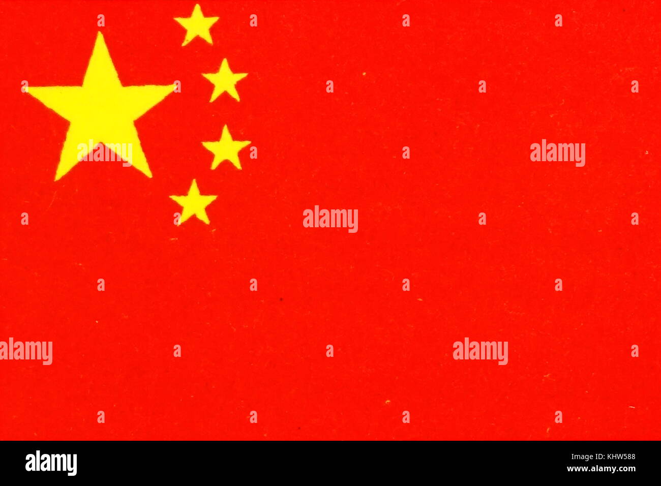 Illustration représentant le drapeau national et de la marine marchande de la République populaire de Chine. En date du 20e siècle Banque D'Images