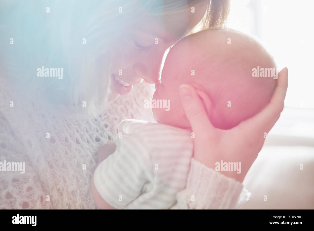 Mother and Newborn baby boy Banque D'Images