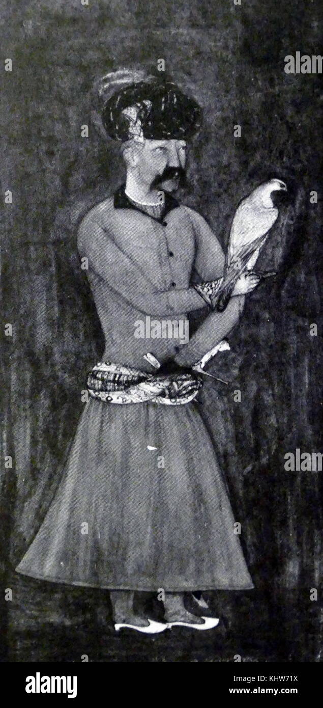 Portrait d'Abbas de Perse (1571-1629) a été la 5ème époque safavide Shah d'Iran, et est généralement considéré comme le meilleur chef de la dynastie safavide. En date du 18e siècle Banque D'Images