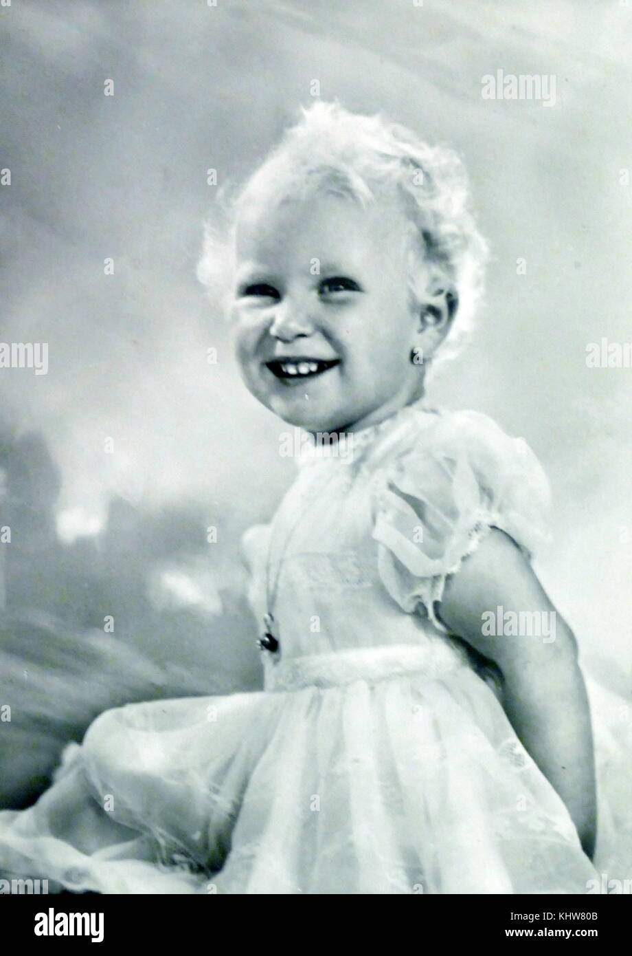 Portrait photographique de Anne, princesse royale (1950-) la fille de la reine Elizabeth II et le Prince Philip, duc d'Édimbourg. En date du 20e siècle Banque D'Images