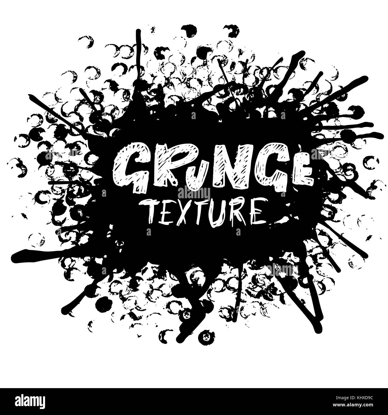 Points ronde stamp Châssis à vide de l'espace pour votre texte. forme du cercle texture grunge. Illustration de Vecteur