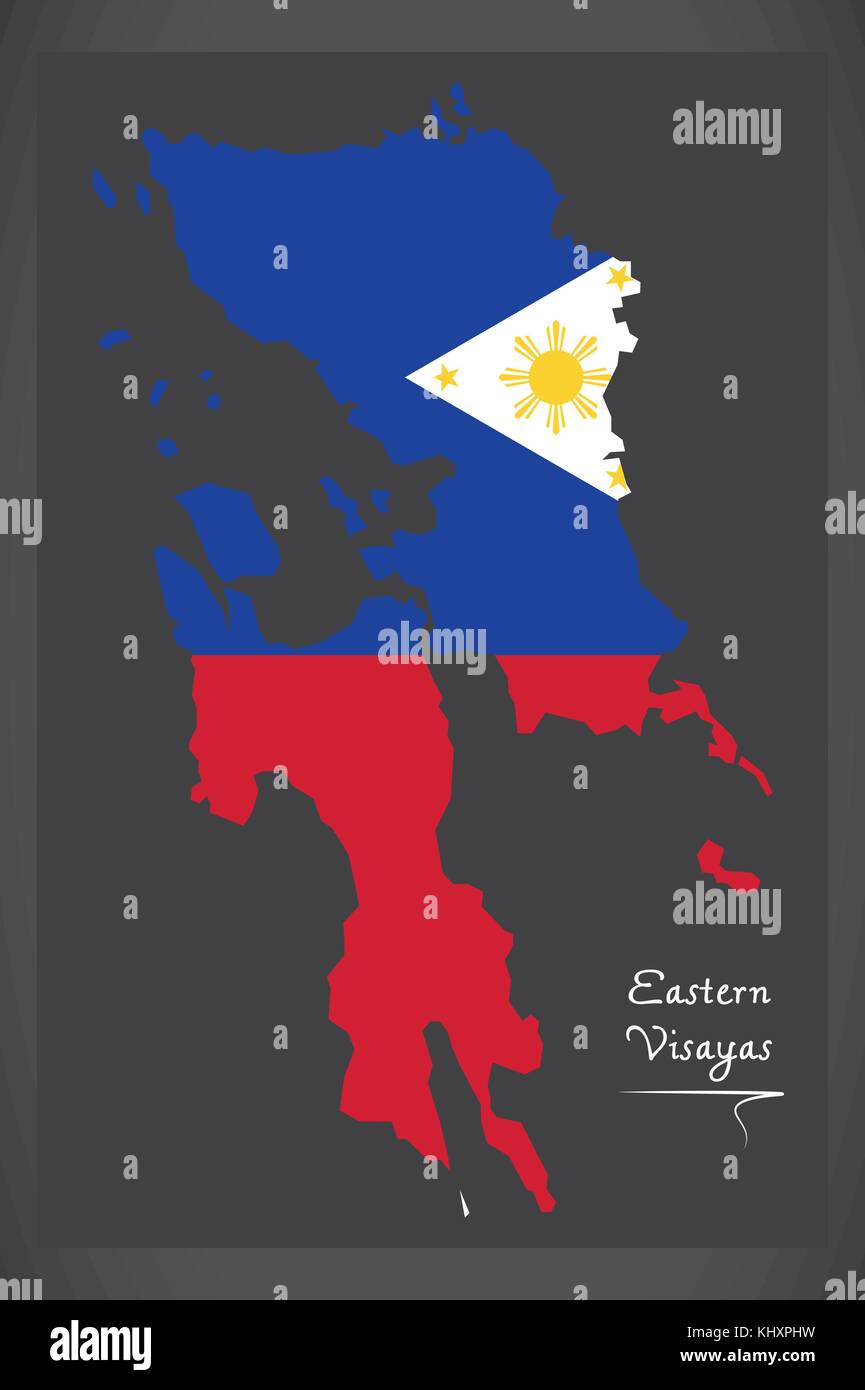 Carte de la eastern visayas philippines philippine avec illustration du drapeau national Illustration de Vecteur Carte de la eastern visayas philippines philippine avec illustration du drapeau national Illustration de Vecteur