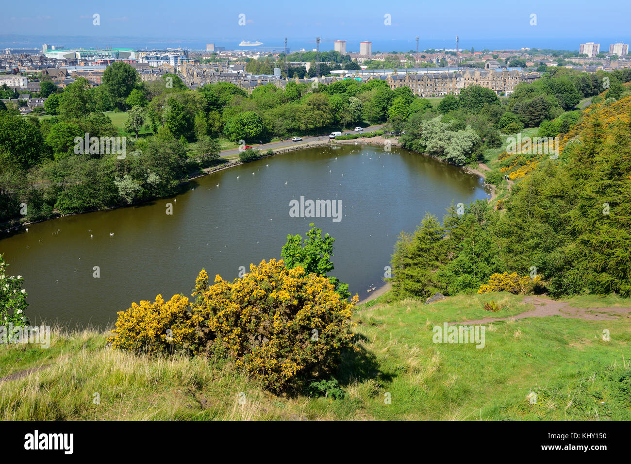 St Margaret's loch de Holyrood Park, Édimbourg, Écosse Banque D'Images