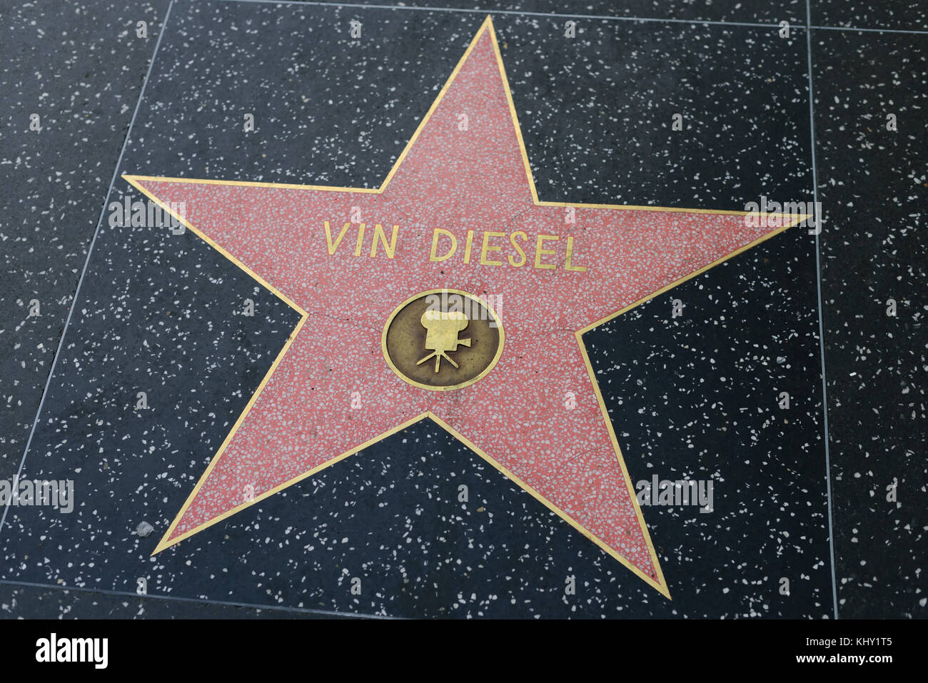 HOLLYWOOD, CA - 06 DÉCEMBRE : une star de Van Diesel sur le Hollywood Walk of Fame à Hollywood, Californie, le 6 décembre 2016. Banque D'Images