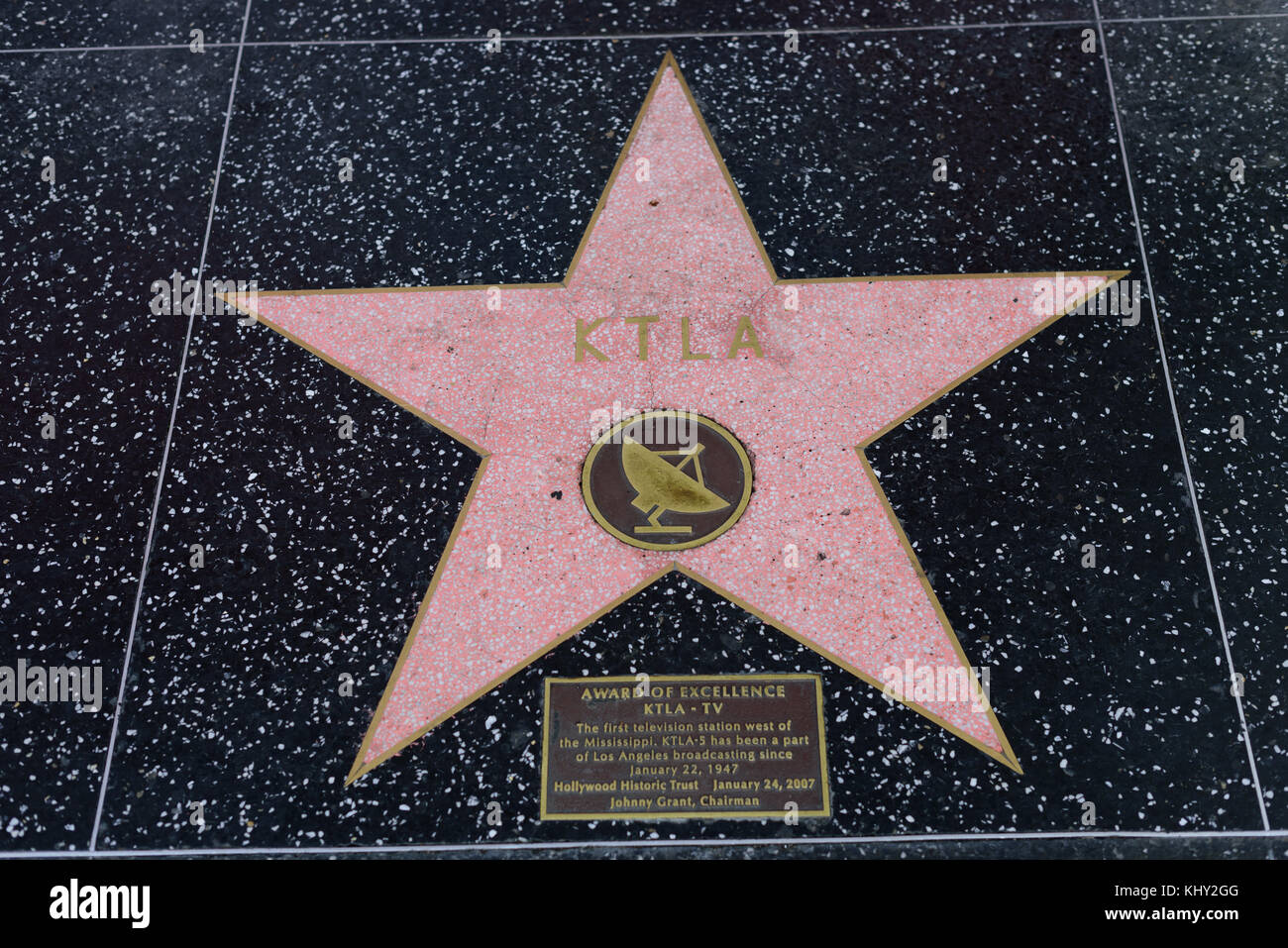 HOLLYWOOD, CA - 06 DÉCEMBRE : étoile KTLA sur le Hollywood Walk of Fame à Hollywood, Californie, le 6 décembre 2016. Banque D'Images