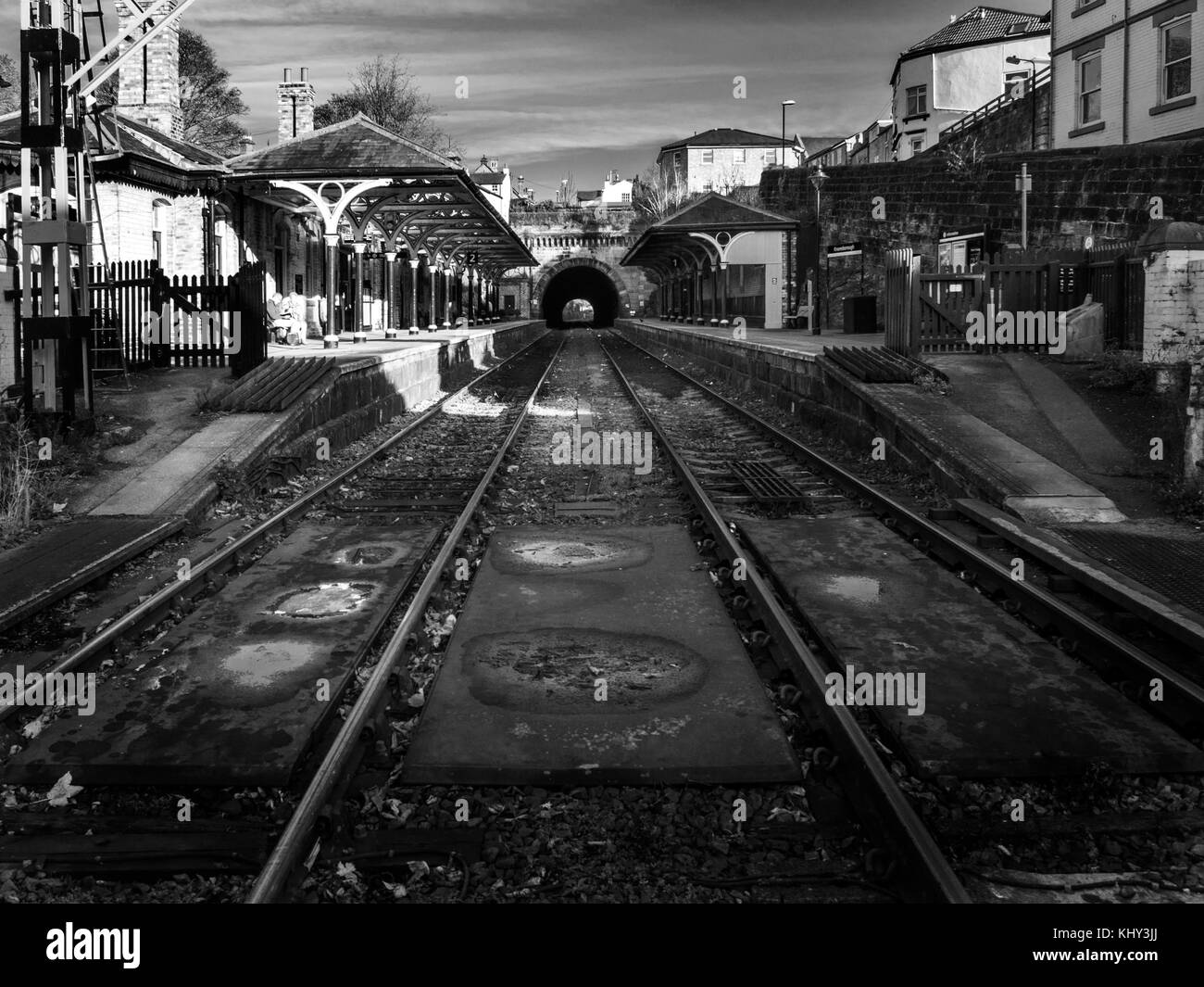 La gare ferroviaire et tunnel au nord de Knaresborough Yorkshire Angleterre Banque D'Images