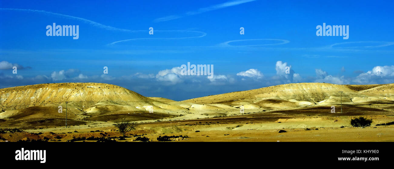 Israël 36655 road dans le Negev Banque D'Images