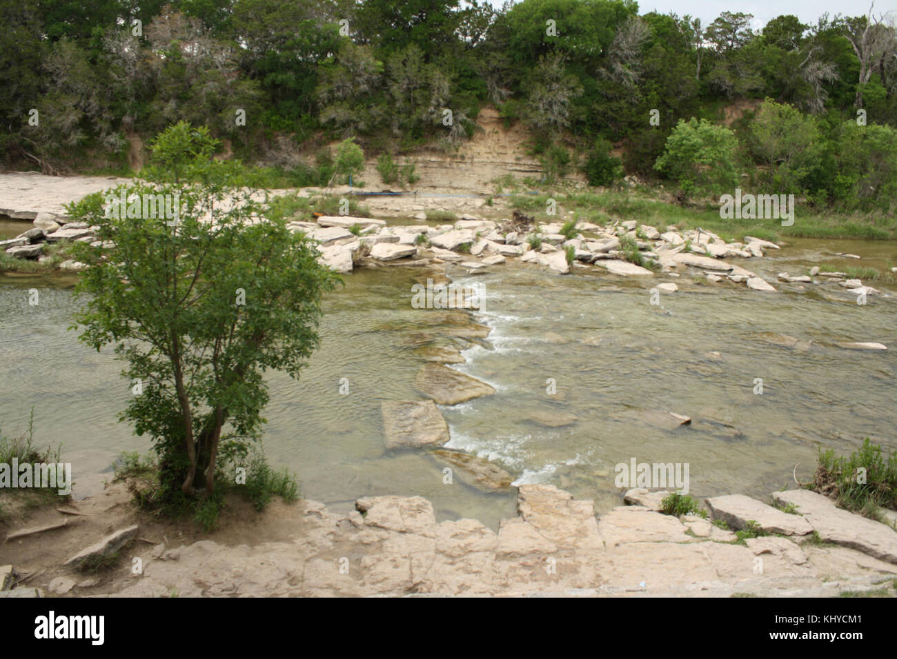 Rivière au parc d'état de Dinosaur Valley Banque D'Images