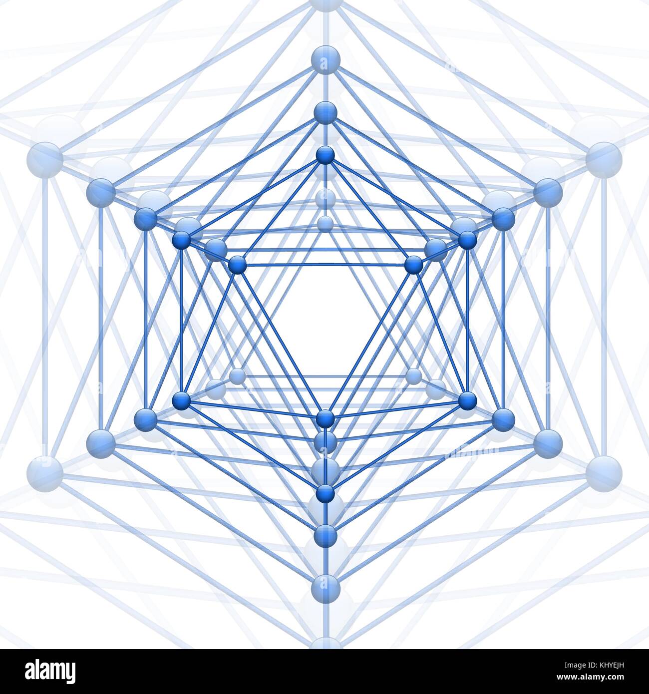 Bloc icosaèdre avec connect. Illustration de Vecteur