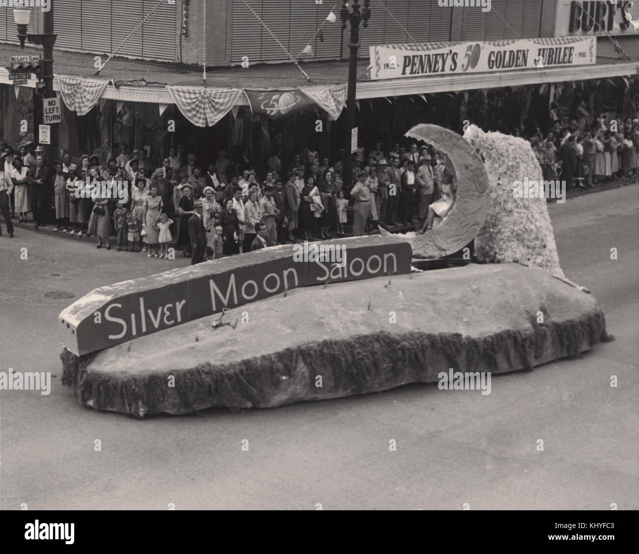 Silver Moon Saloon float Banque D'Images