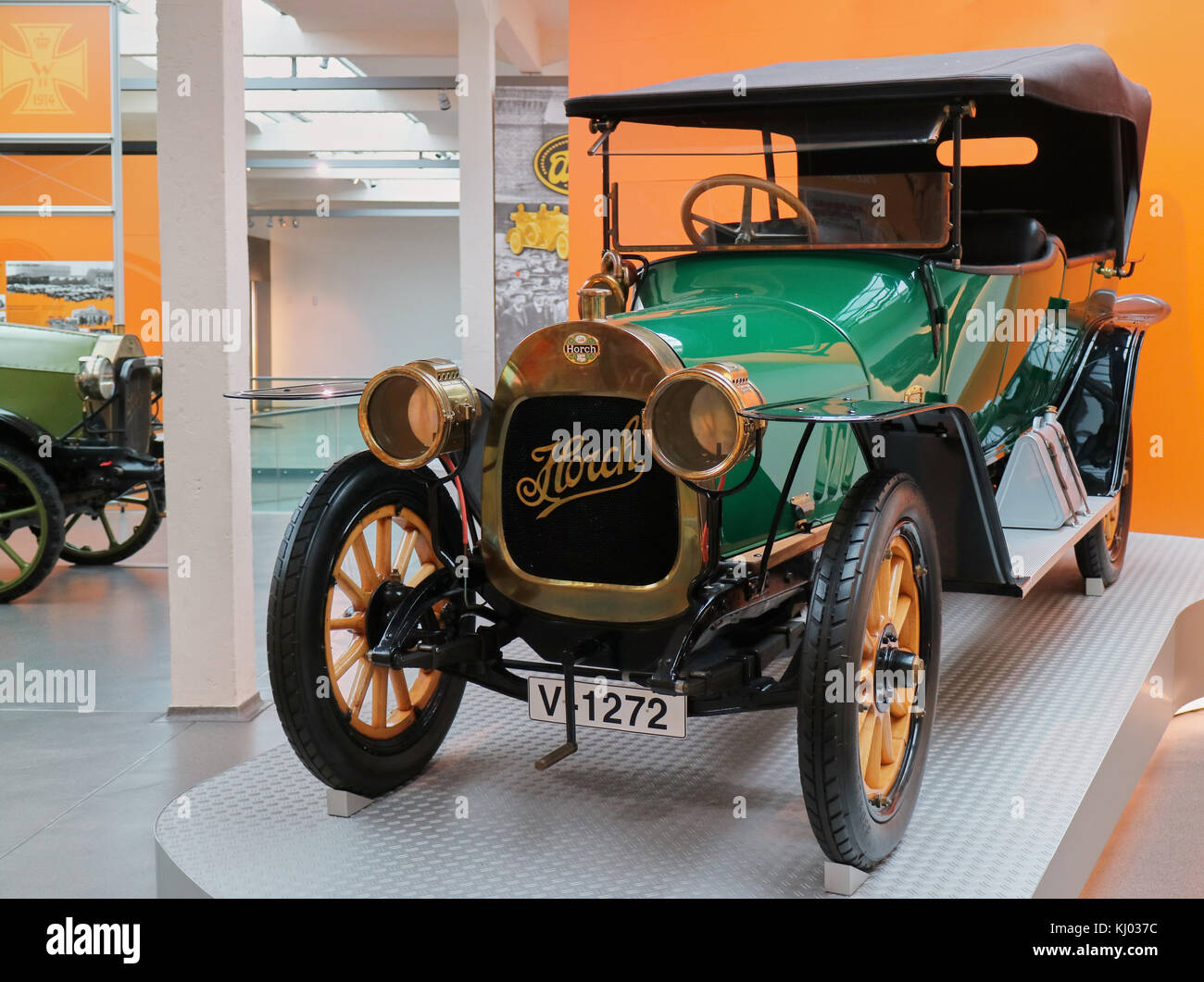 L'Europe, l'Allemagne, la Saxe, la ville de Zwickau, août Horch Museum, le plus ancien ; voiture Horch Horch 12/28 PS (1912) Banque D'Images