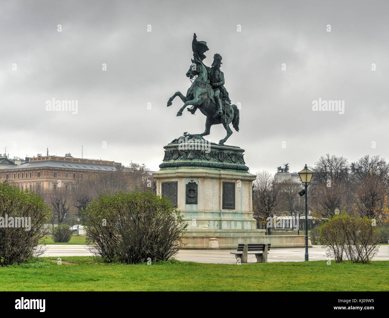 Statue de l'archiduc Charles d'Autriche, à l'impérial Hofburg à Vienne Banque D'Images