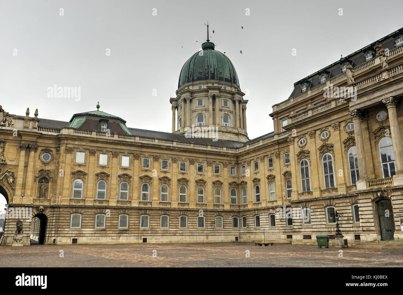 Le château de Buda (palais royal) cour intérieure, Budapest, Hongrie Banque D'Images