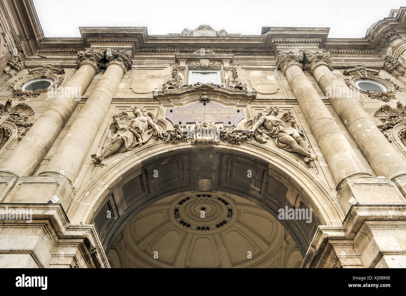Le château de Buda (palais royal) cour intérieure, Budapest, Hongrie Banque D'Images