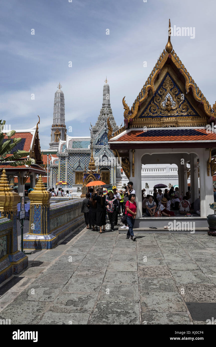 Le Grand Palais, construit en 1782 et accueil de la Thai King, à Bangkok en Thaïlande, Asie Banque D'Images