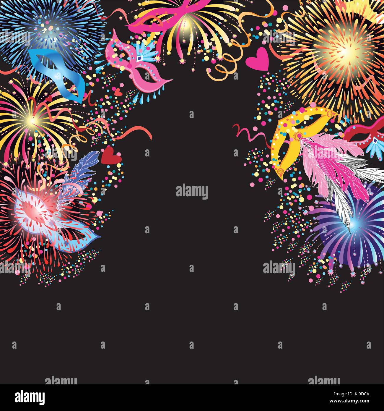 Carnaval haut en couleurs background Illustration de Vecteur