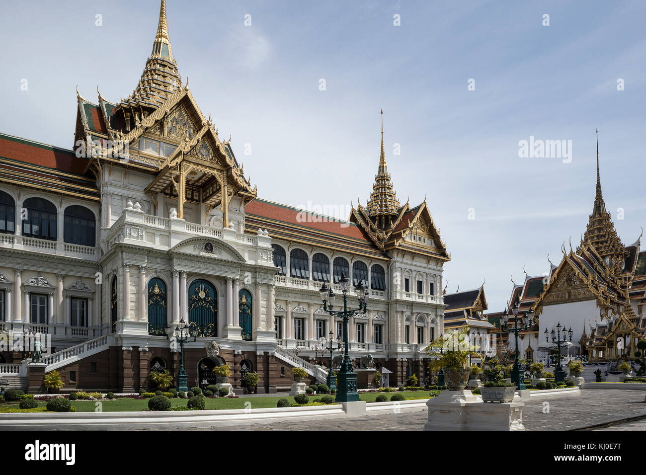 Le Grand Palais, construit en 1782 et accueil de la Thai King, à Bangkok en Thaïlande, Asie Banque D'Images