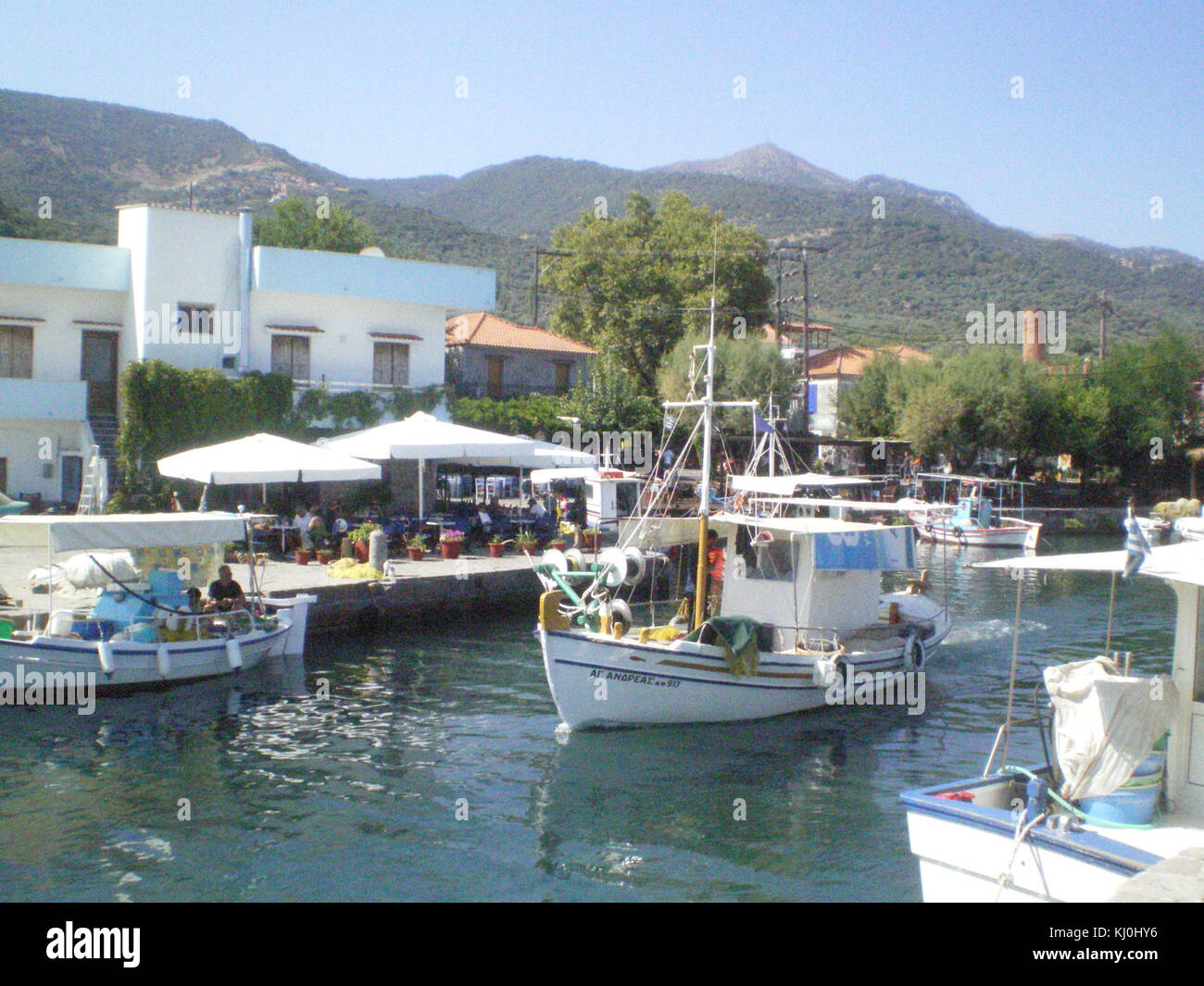 Sykameas Skala, Lesbos Banque D'Images