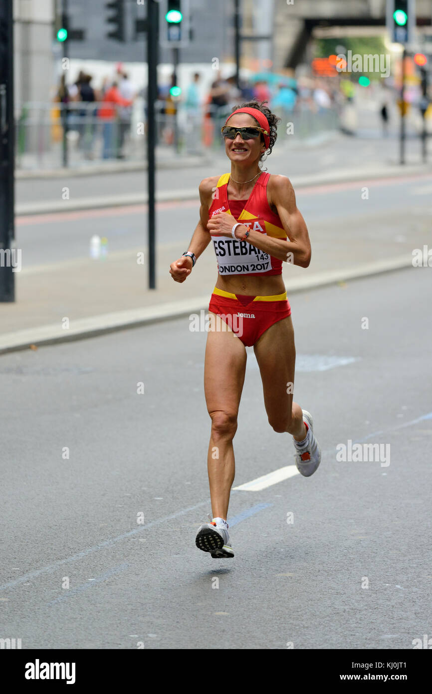 Marta Esteban, Espagne, 2017 Championnat du monde de l'IAAF de marathon, Londres, Royaume-Uni Banque D'Images