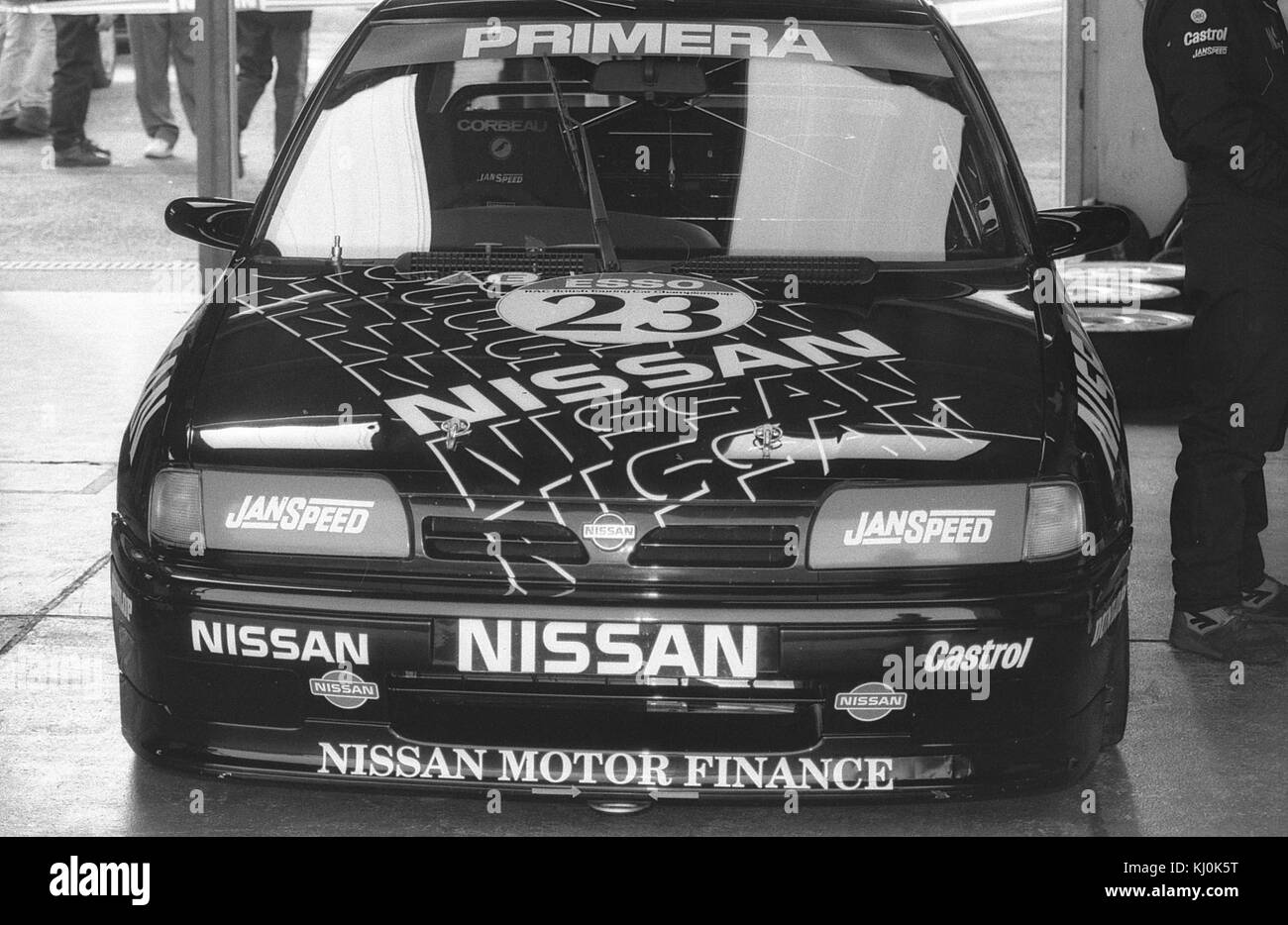 L'egt Nissan Primera de Keith o'dou à Silverstone, 5 avril 1992 Banque D'Images