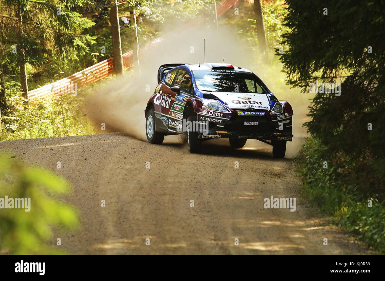 Thierry Neuville Rally Finland 2013 Ouninpohja Banque D'Images