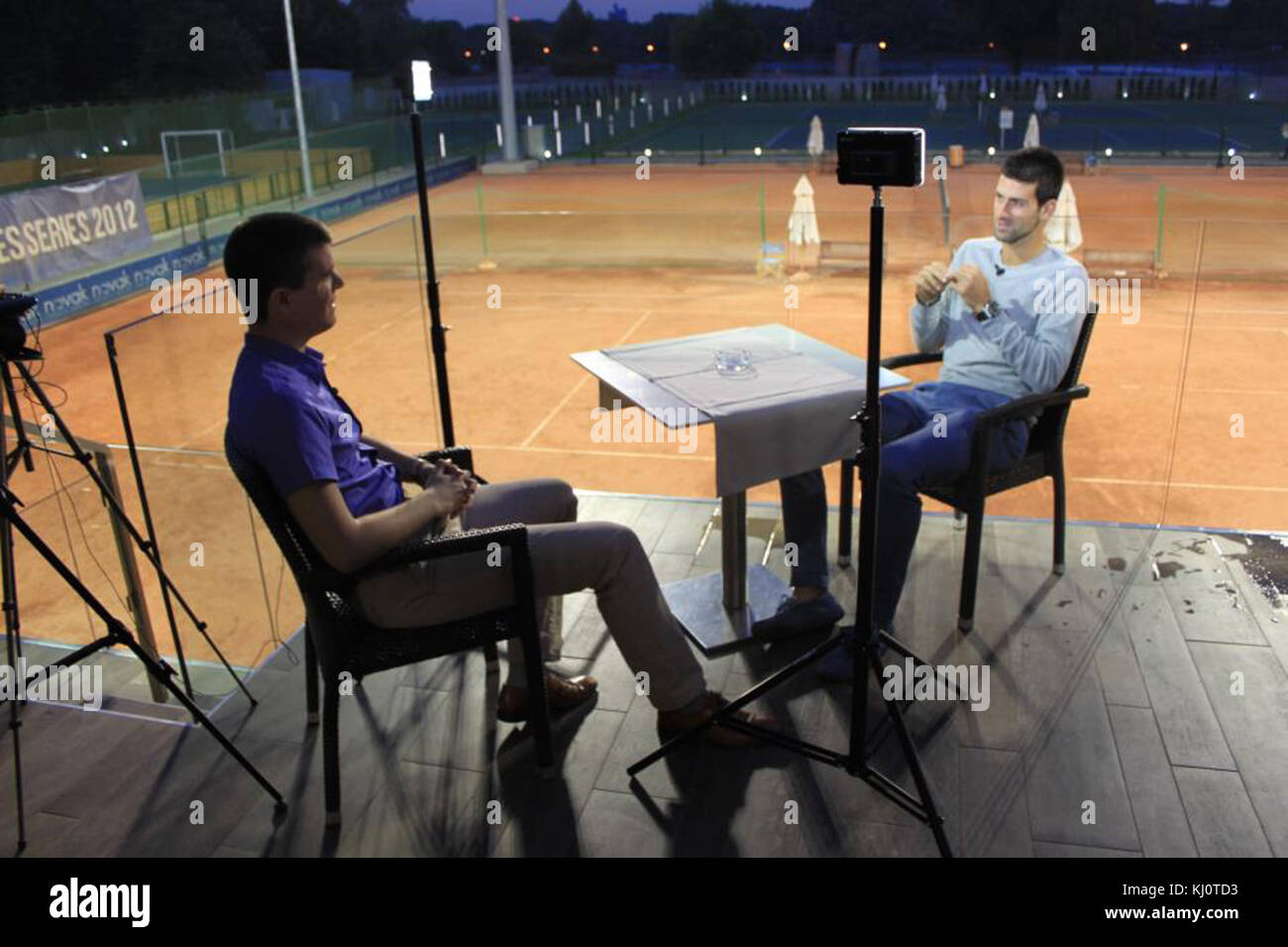 Boris Malagurski avec Novak Djokovic Banque D'Images