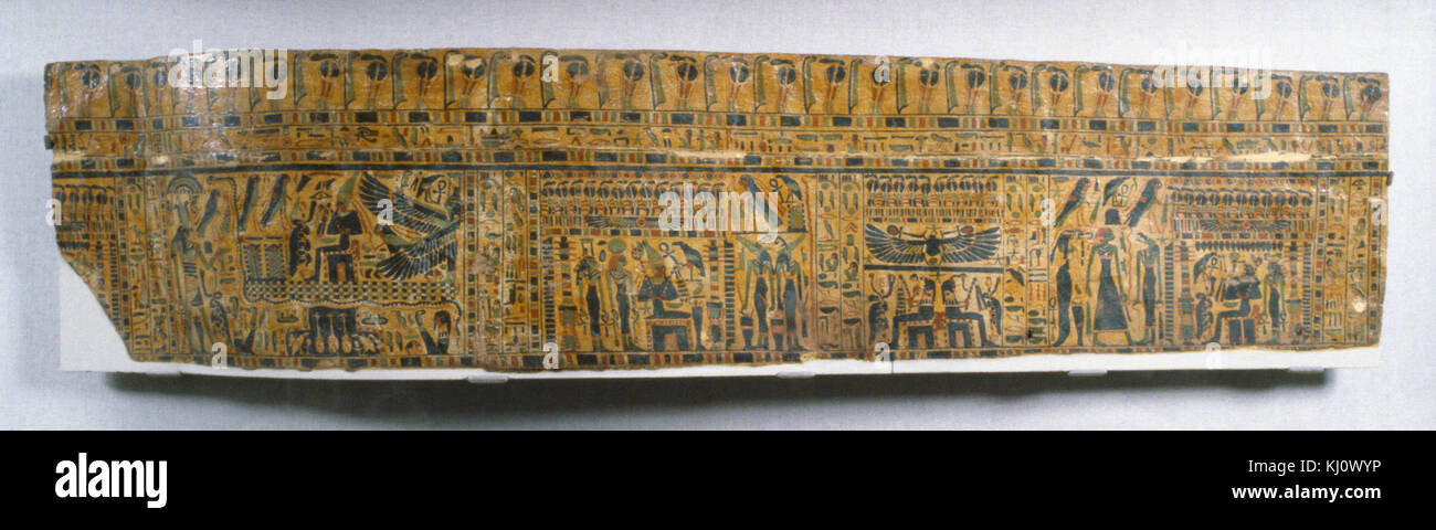 - Panneau égyptien cercueil avec des peintures de scènes funéraires - Walters 622 Banque D'Images