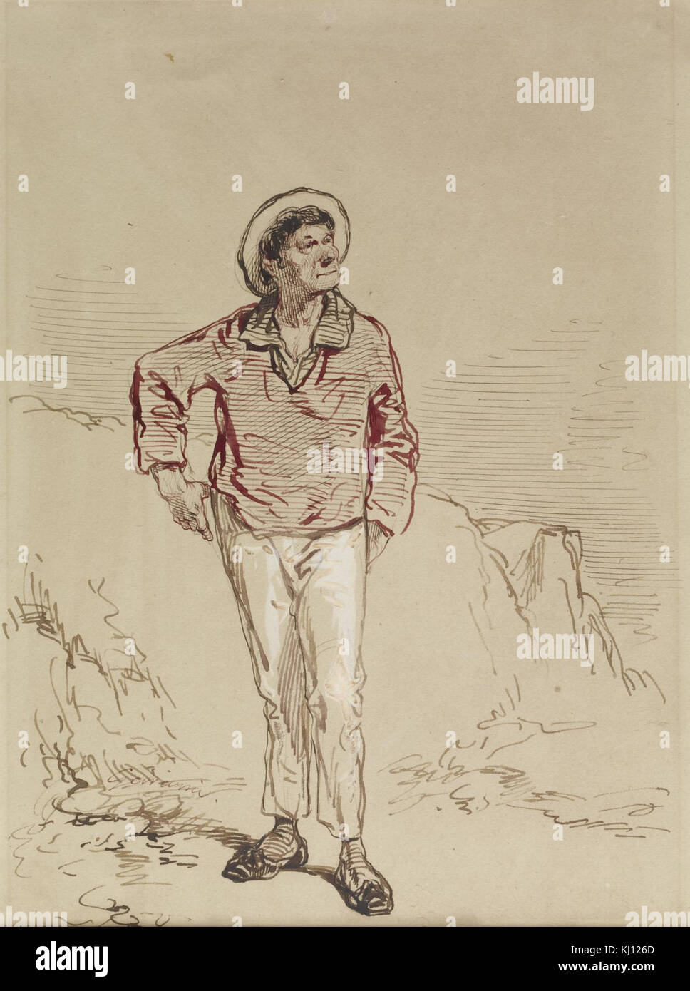 Paul Gavarni - Sailor - Walters 371438 Banque D'Images