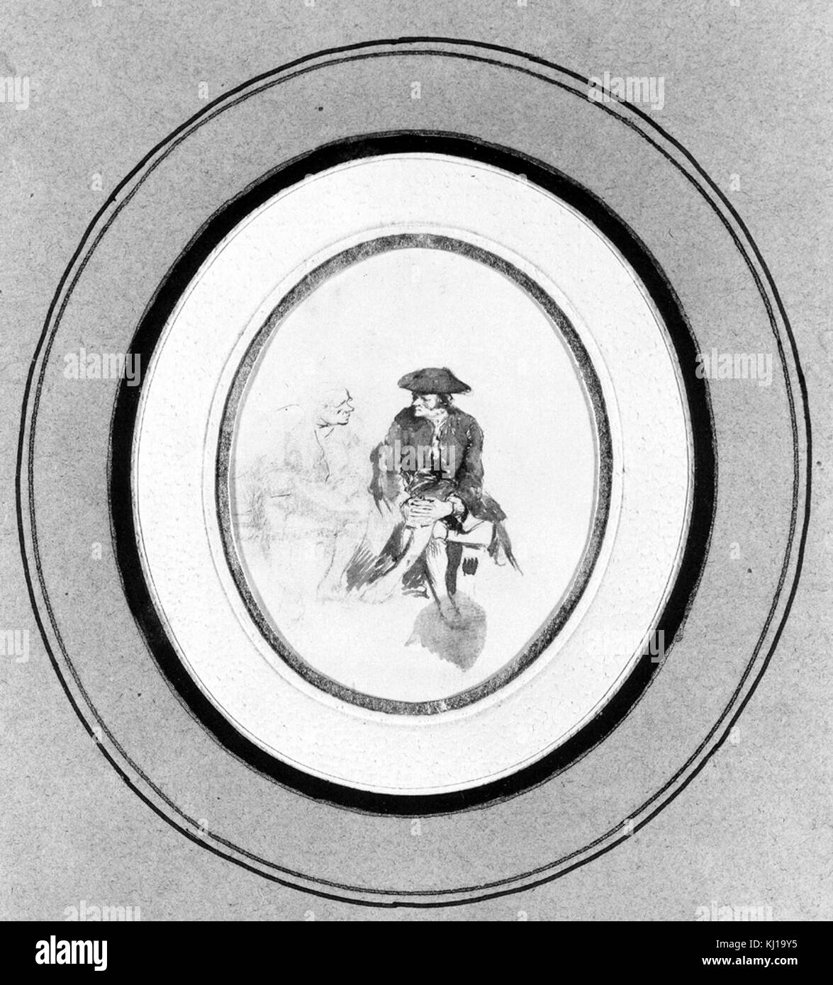 Jean-Louis-Ernest Meissionier - deux personnes - Walters 372606 Banque D'Images