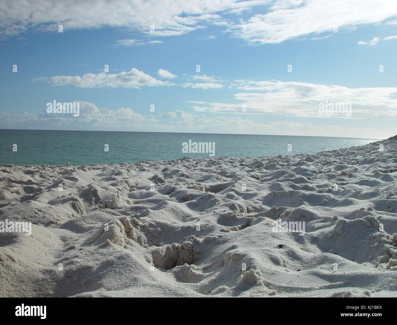 De nombreuses empreintes sur beach Banque D'Images