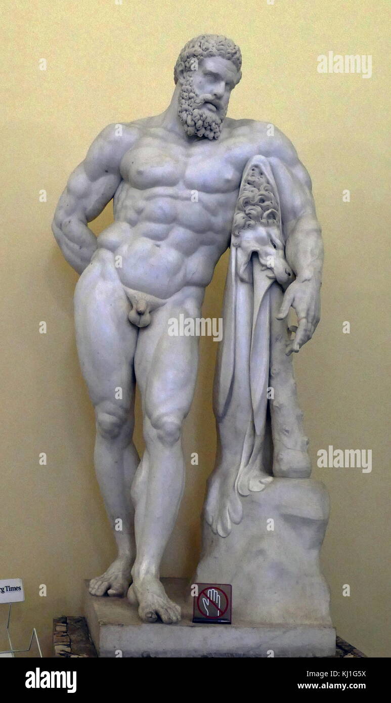 18e siècle italien copie d'une statue grecque représentant Hercule. Vers 1780 Banque D'Images